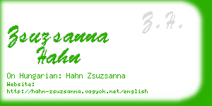 zsuzsanna hahn business card